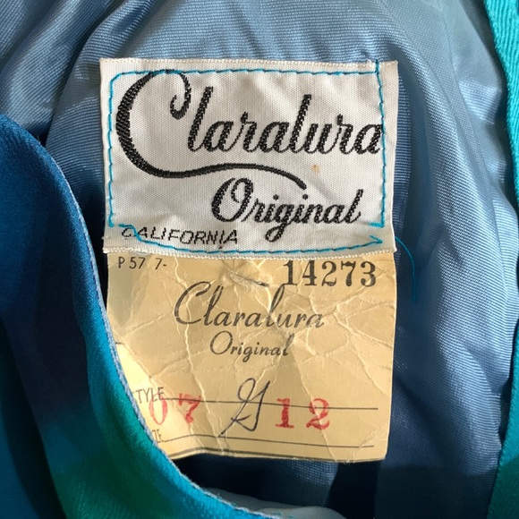 VTG Claralura Original Size 12 Batwing Knee Length Dress - Picture 7 of 10